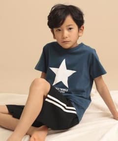 120新品●devirock…半袖パジャマset(ネイビー)●のサムネイル