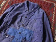 60〜70s フレンチワーク カバーオール M相当 コットンツイル リペア 60〜70s フレンチワーク カバーオール M相当 コットンツイル リペア
