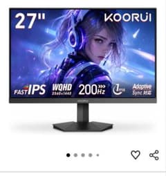 KOORUI 27インチ WQHD 200Hz ゲーミングモニター - メルカリ