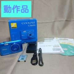 動作確認済】Nikon COOLPIX S3600 ブルー セット - メルカリ