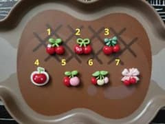 さくらんぼ チェリー デコパーツ 7種類のサムネイル