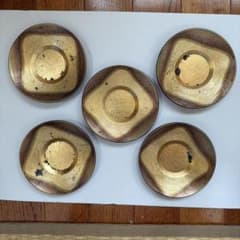 昭和レトロ　茶托 5枚セット 金彩のサムネイル