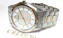 セイコー クレドール 定価40万♢18KT金ベゼルブレス 10気圧防水 美品