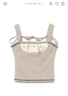 トップス ANDMARY Luca stitch tops beige andmary andmary Luca stitch tops beige - メルカリ
