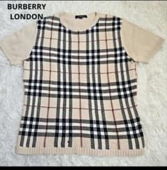 極美品⭐︎BURBERRY LONDON 半袖 綿 春夏 ニット ノバチェック バーバリーロンドン ノバチェック サマーニット M - メルカリ