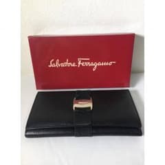 [正規品] フェラガモ 長財布 ブラック レザーのサムネイル