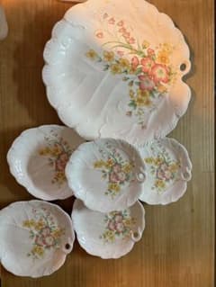 昭和レトロ　ケーキ皿　陶器　6セットのサムネイル