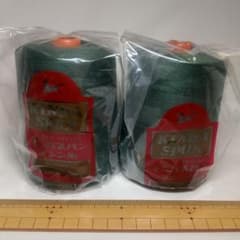 R150 #20 KINBA SPUNキンバスパンミシン糸 ２本セット グリーンのサムネイル