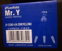 Leofoto レオフォト 三脚 LY-224C+LH-25R yellowのサムネイル
