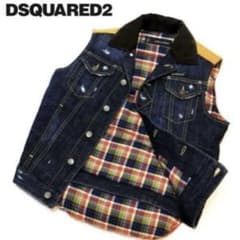 DSQUEARED2 ダウンベスト42／Ｄ２　半袖ニット黒のサムネイル