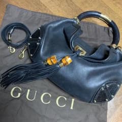 GUCCI インディ シマ バンブーショルダーバッグのサムネイル
