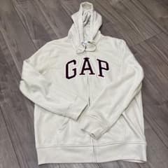 GAP ホワイト フロントジッパー パーカーのサムネイル