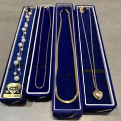 ヴィンテージデザインアクセサリーネックレスゴールドカラーセット4点