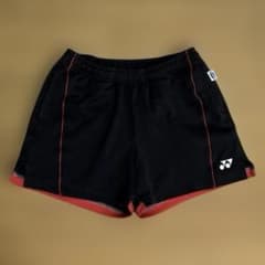 YONEX バドミントンパンツ Oサイズ ブラック レッド - メルカリ