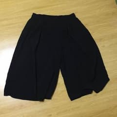 GU ガウチョパンツ 黒 ブラックのサムネイル