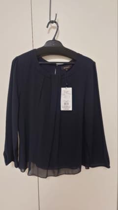 【新品・タグ付き】Reflect 長袖 ブラウス ネイビー 15/3Lのサムネイル