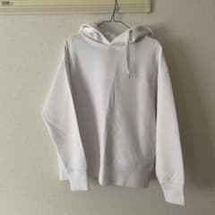ナージー　ホワイト ジッパー付きフード パーカー