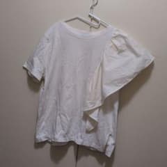 AZUL BY MOUSSY フリルデザインTシャツ ホワイト Sのサムネイル
