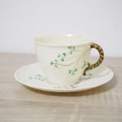 ストロベリー様　BELLEEK　シャムロック　コーヒーカップ&ソーサーのサムネイル