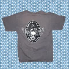 SKUFFED BUTT バイカーTシャツ グレー