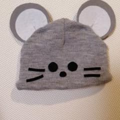ネズミ耳ニット帽　子ども用のサムネイル
