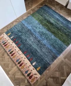 希少】ギャッベ天然草木染め、風景デザイン、大塚家具 - メルカリ