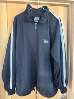 【USA製】 90s STUSSY トラックジャケット ジャージ ブラックのサムネイル