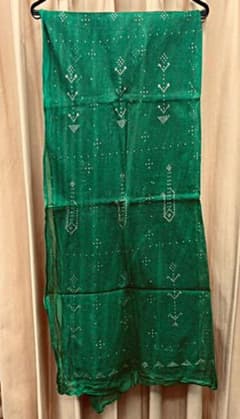 エジプト製アシュート刺繍生地(緑2)トライバル/フュージョン/ベリーダンス/民族のサムネイル