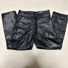 セレクトレザー W34 レザーパンツ メンズ 黒 本革 ライダース ロック セレクトレザー W34 レザーパンツ メンズ 黒 本革 ライダース ロック