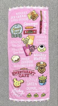 東京ディズニーリゾート パークフード柄 フェイスタオルのサムネイル