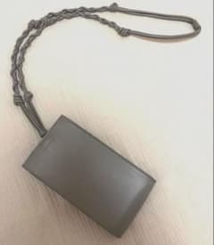 極美品 ジルサンダー タングル フォンポーチ レザー グレー スマホ 