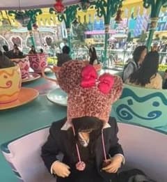 ミニーマウス ヒョウ柄キャップのサムネイル