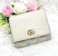 ほ*か様 限定モデル✨GUCCI グッチ 二つ折り財布 GGマーモント GGスプ