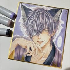 ファンアート 手描きイラスト 寸松庵色紙サイズ - メルカリ