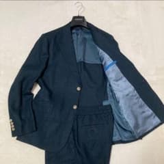 現行 ポールスミス ベルギー産リネン100% アンコン サマージャケット M 紺 現行 Paul Smith リネン100% アンコンサマージャケット メンズ M