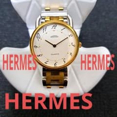 [希少]　HERMES エルメス 腕時計 アルソー メンズ 白文字盤 希少] HERMES エルメス 腕時計 アルソー メンズ 白文字盤 - メルカリ