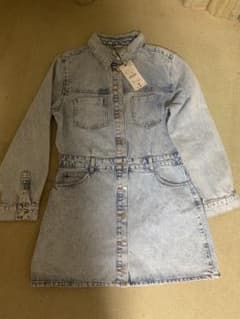 新品、未使用　ZARA デニムジャケット　XL ライトブルー　タグ付きのサムネイル