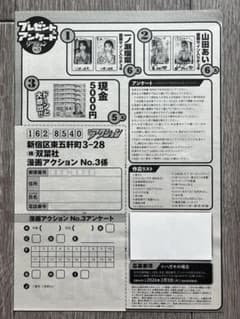 漫画アクション 一ノ瀬瑠菜.山田あい チェキ応募用紙3枚 - メルカリ