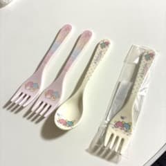 キキララメラミンフォーク＆スプーン計4本のサムネイル
