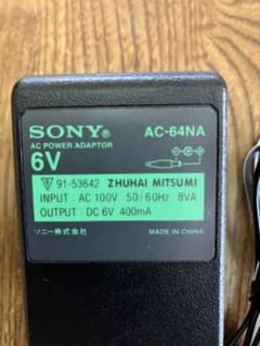 SONY ACアダプター AC-64NA 6V 400mAのサムネイル