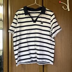 GAP ストライプ 半袖ポロシャツ Lサイズのサムネイル