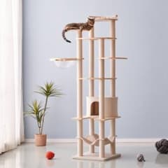 キャットタワー 木製猫タワー５階建て 大 MWPO(モロ) TX00266EAAのサムネイル