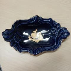Limoges Castel リモージュ プレート 皿 ネイビー 金彩 - メルカリ