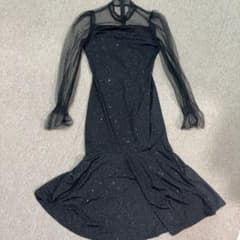 【限定値下げ】シースルー 結婚式ブラック マーメイド ロングスカートドレスのサムネイル