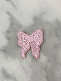 リボン型 刺繍 ワッペン【小】３個セットのサムネイル