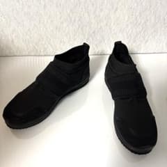 未使用 nudie walk ヌーディウォーク スリッポン 黒 24.5cmのサムネイル