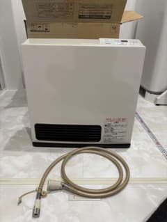 Rinnai ガスファンヒーター ホワイト LPガス用 接続ホース1.5m付き