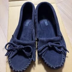 MINNETONKA モカシン ネイビー スエード 6サイズ 23.5cm - メルカリ