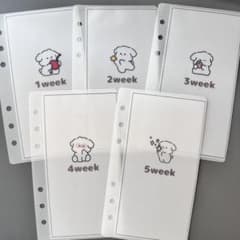 weekly saving リフィル 韓国 犬 家計管理 バインダー 貯金 - メルカリ