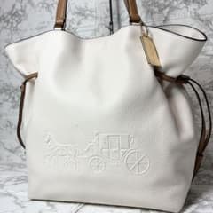 COACH コーチ アンディ トートバッグ 巾着 肩掛け エンボス 型押し